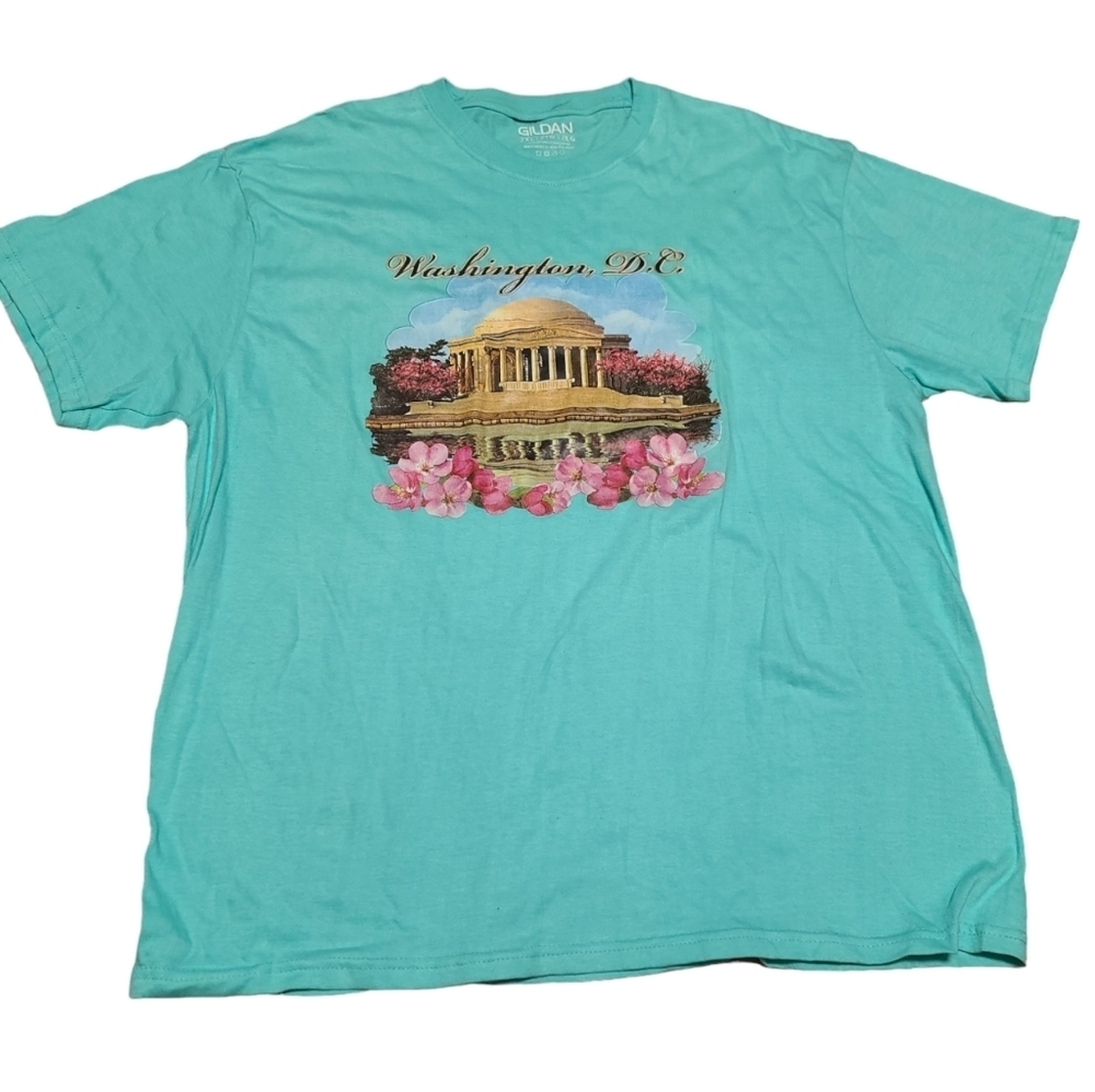Green Washington D.C. travel tee shirt size 2XL